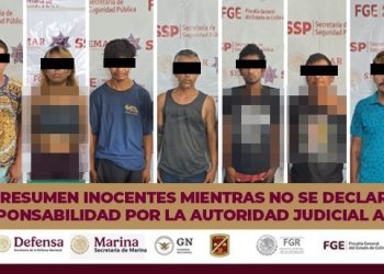 Policía Estatal y Marina detienen en Tecomán a 9 personas por delitos contra la salud