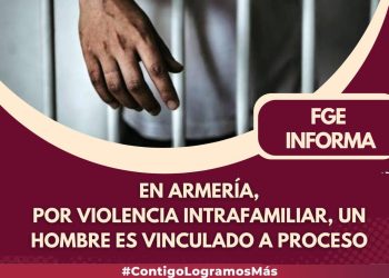 En el municipio de Armería un hombre fue vinculado a proceso penal, con motivo de violencia intrafamiliar