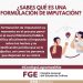 FGE informa sobre las formulaciones de imputación