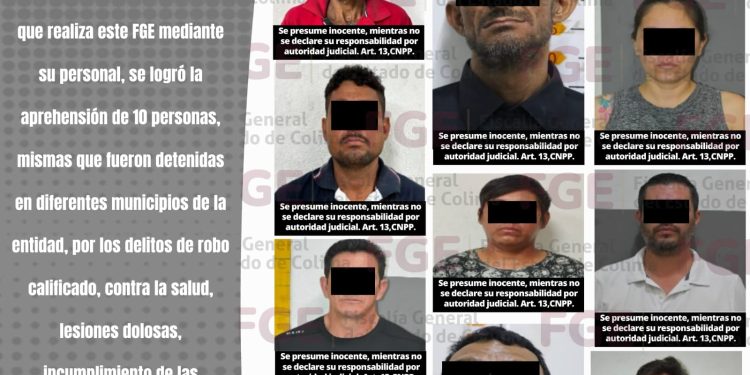10 personas son detenidas mediante órdenes de aprehensión: FGE
