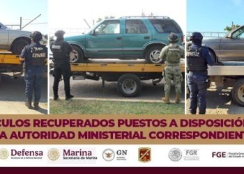 Policía Estatal recupera 3 vehículos robados en Colima FGE