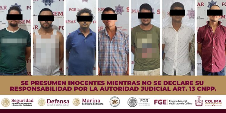 Policía Estatal detiene a 7 personas en Colima, Tecomán y Manzanillo, por delitos contra la salud