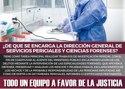 ¿De que se encarga la Dirección General de Servicios Parciales y Ciencias Forenses? FGE