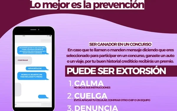 Ante la extorsion lo mejor es la prevencion FGE