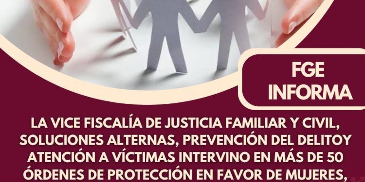 La Vice Fiscalía de Justicia Familiar y Civil, Soluciones Alternas, Prevención del Delito y Atención a Víctimas intervino en más de 50 órdenes de protección en favor de mujeres, niñas, niños y adolescentes