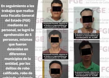 5 personas son detenidas mediante órdenes de aprehensión
