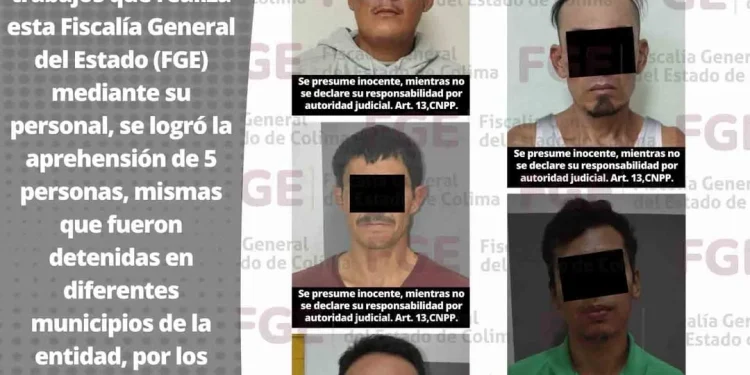 5 personas son detenidas mediante órdenes de aprehensión