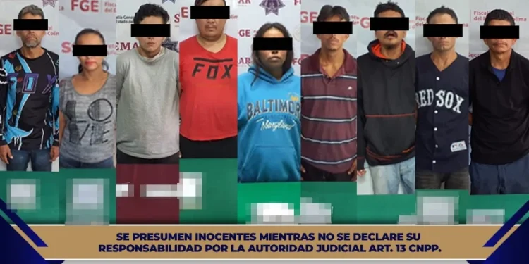 Policía Estatal detiene a 9 personas en Manzanillo, Tecomán y Villa de Álvarez por delitos contra la salud