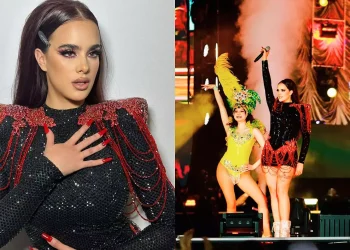 La reina “Gala Montes” en concierto con “la Sonora Santanera”