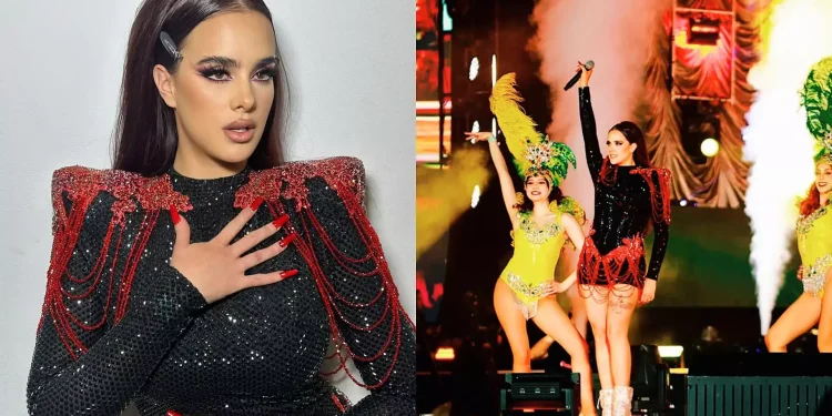 La reina “Gala Montes” en concierto con “la Sonora Santanera”