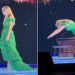 “Taylor Swift” sorprende a los asistentes al concierto al saltar del escenario durante su Tour Eras: ‘Queen of Swimming’