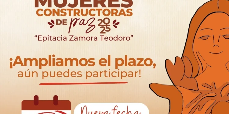 ICM amplía plazo en la convocatoria de ‘Mujeres Constructoras de Paz: Epitacia Zamora Teodoro 2025’