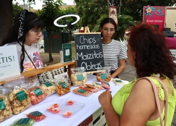 Más de 50 emprendimientos locales participan en el Mercadito Joven en Colima
