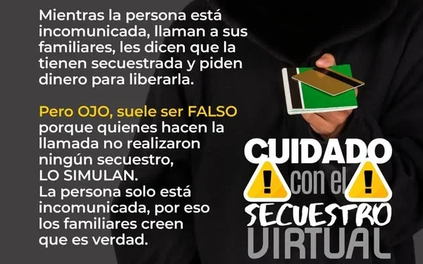 ¡Cuidado con el secuestro virtual! FGE