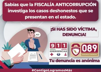¿Sabias que la FISCALÍA ANTICORRUPCIÓN investiga los casos deshonestos que se presentan en el estado?