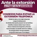 Ante la extorsión lo mejor es la prevención FGE