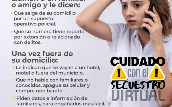 ¡Cuidado con el secuestro virtual! FGE