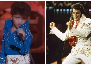 ‘Bruno Mars’ de niño imitando a ‘Elvis Presley’ en los 90