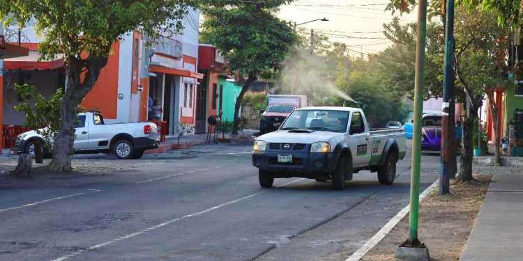 Salud Colima sigue la fumigación contra el dengue en municipios de riesgo