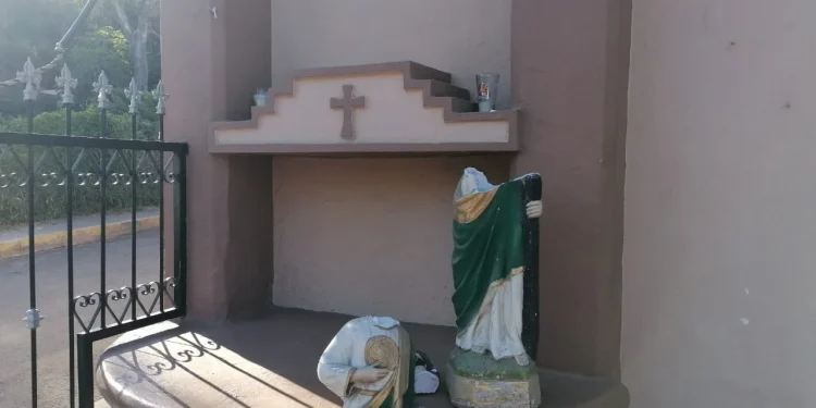 Vandalizan Capilla de San Judas Tadeo de la Comunidad de Santiago
