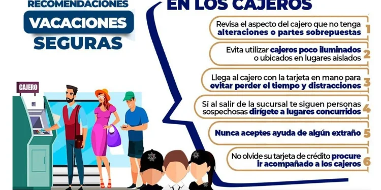 Seguridad Pública Colima comparte tips para uso seguro de cajeros bancarios