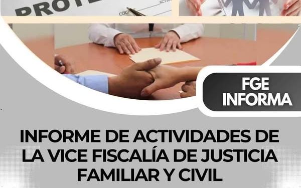Informe de actividades de la Vice Fiscalía de Justicia Familiar y Civil FGE