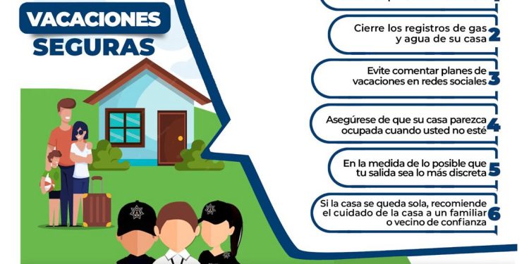 SSP Colima recomienda prácticas seguras para proteger la casa al salir de vacaciones
