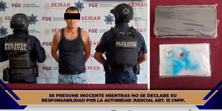Detiene Policía Estatal a sujeto por co-participación en disparos de arma de fuego, daños y posesión de droga