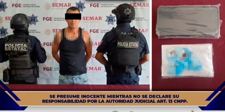 Detiene Policía Estatal a sujeto por co-participación en disparos de arma de fuego, daños y posesión de droga