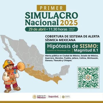 Simulacro Nacional 2025 ¿A qué hora sonará la alerta sísmica HOY 29 de abril 2025?