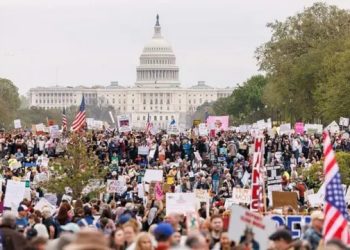 Protesta masiva contra Elon Musk y Donald Trump