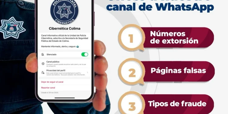 SSP invita a unirse al canal de la Policía Cibernética Colima; alerta sobre fraudes y estafas