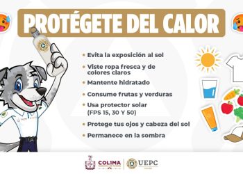 UEPC pide evitar golpe de calor o insolación; temperatura en Colima oscilaría de 40 a 45°C