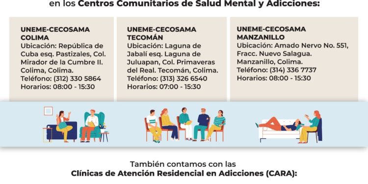 Salud Colima brinda atención gratuita a personas con adicciones