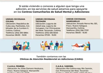 Salud Colima brinda atención gratuita a personas con adicciones