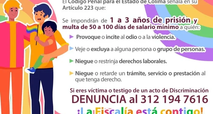 ¡En Colima, discriminar es un delito! FGE