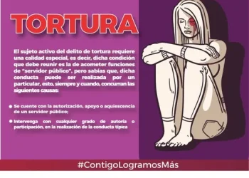 La tortura también puede ser cometida por particulares. FGE