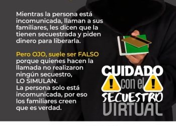 ¡CUIDADO CON EL SECUESTRO VIRTUAL! FGE