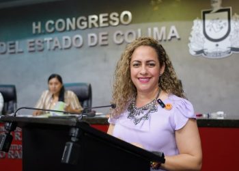 H Congreso del Estado de Colima. La diputada Cristina Lupién celebra la aprobación de la llamada Ley Silla