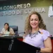 H Congreso del Estado de Colima. La diputada Cristina Lupién celebra la aprobación de la llamada Ley Silla