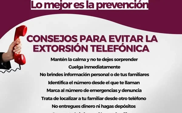 Ante la extorsión Lo mejor es la prevención FGE