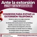 Ante la extorsión Lo mejor es la prevención FGE