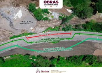 Seidum avanza en atención de socavón de la carretera Villa de Álvarez-Minatitlán