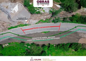 Seidum habilita carriles provisionales sobre la carretera Villa de Álvarez-Minatitlán