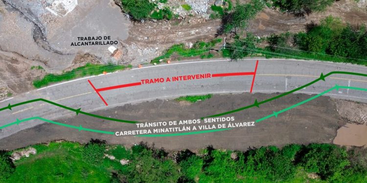 Seidum habilita carriles provisionales sobre la carretera Villa de Álvarez-Minatitlán