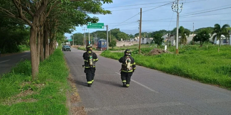 UEPC participa en simulacro por supuesta fuga de material peligroso, en Colima