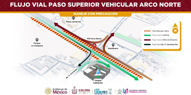Este jueves fue habilitada ‘vuelta derecha’ en carriles centrales del Tercer Anillo Periférico, en el Arco Norte