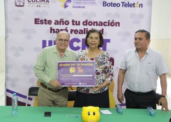 Subsecretaría de Movilidad recibe donativo de CTM Colima para el Teletón