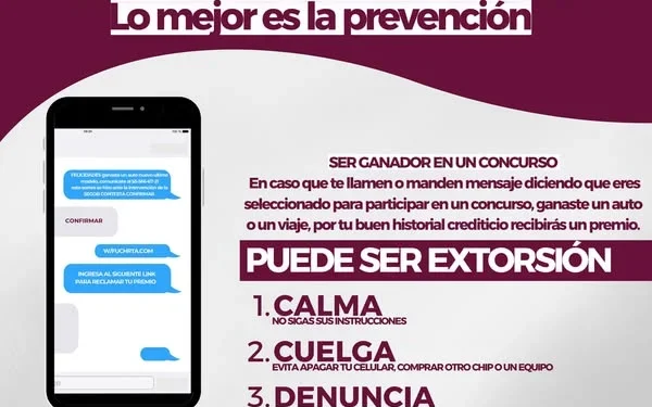 Ante la extorsión lo mejor es la prevención FGE