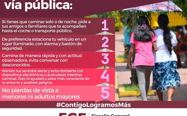 Medidas de prevención en vía pública FGE